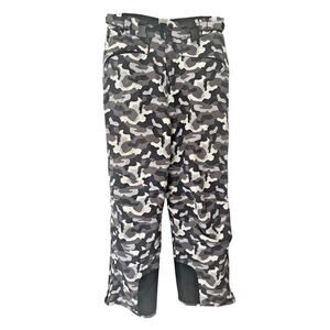 Cabela's Insulated Pants Youth SZ L Solid Black Snow Ski Adj Waist Zip Bottom